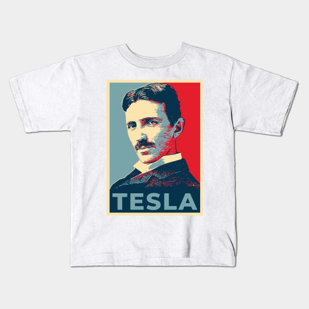 Nikola Tesla Kids T-Shirt by dan89